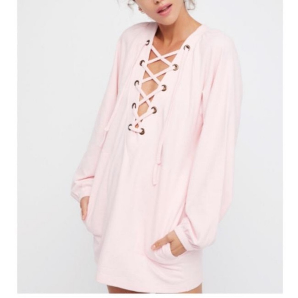 Free People Pink Wellington Tunic Pullover